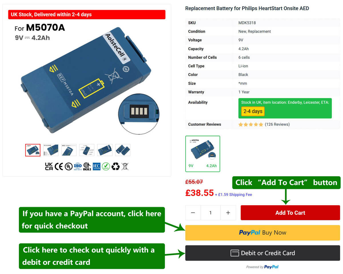 Choose the correct battery